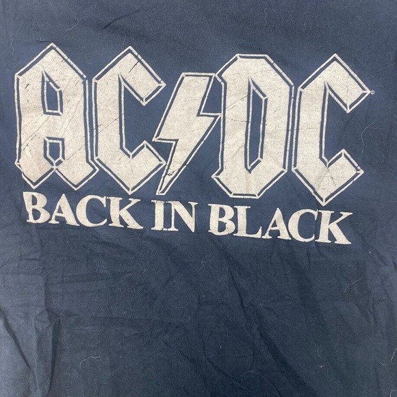 AC/DC Back in Black Band Tee Thrifted Vintage Style Size S - Picture 4 of 8